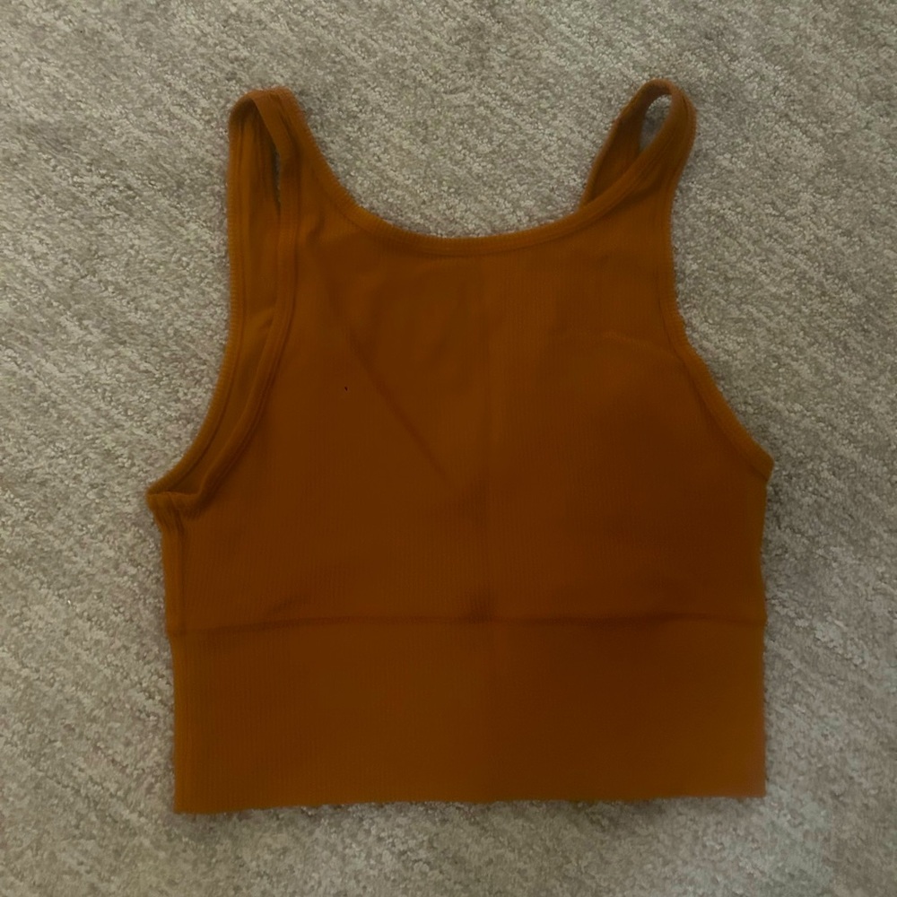 Lululemon Power Pivot Tank Rib in Butternut Brown size 6